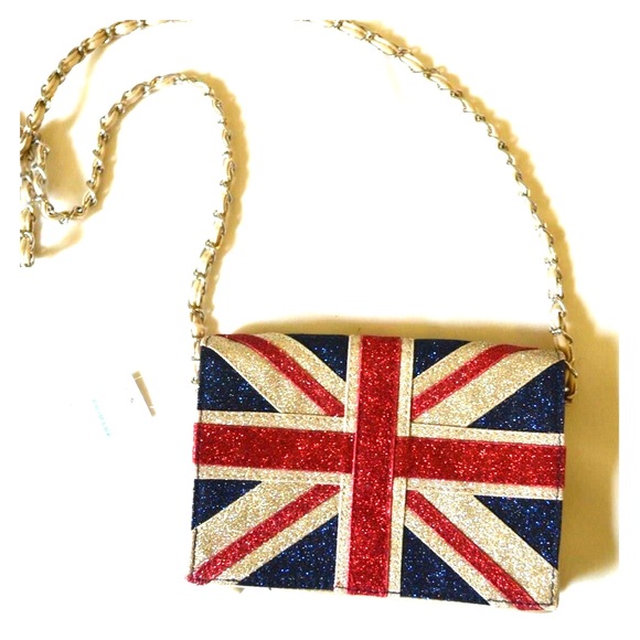 NWT glitter Union Jack purse