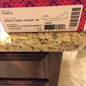 Tory Burch Brown snakeskin York ballet flat 7 1/2