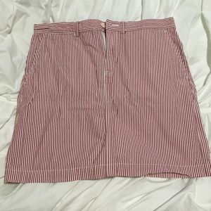 Ralph Lauren red and white seersucker skirt