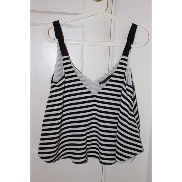 Striped sleeveless blouse
