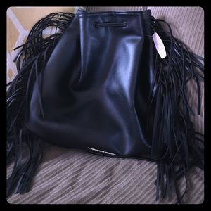 Victoria's Secret leather fringe backpack