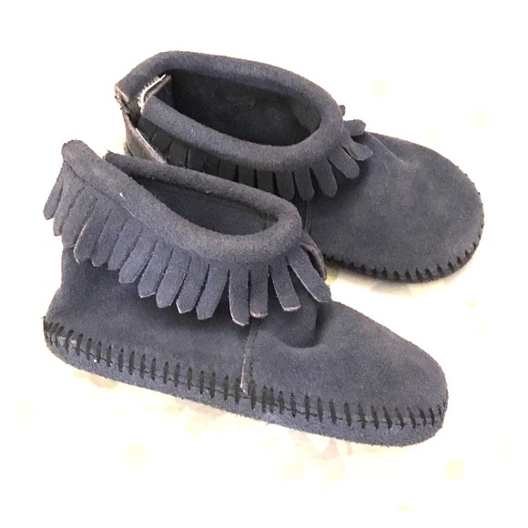 Blue minnie tonkas size 5 moccasin