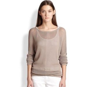 Vince medium mesh tan sweater