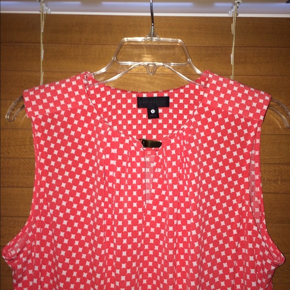 Size L orange/coral and white blouse - Picture 2 of 3