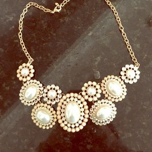 Antique pearl appearing necklace