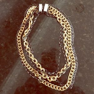 Layered metal necklace🔥