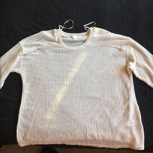 forever 21+ beige loose fitting sweater