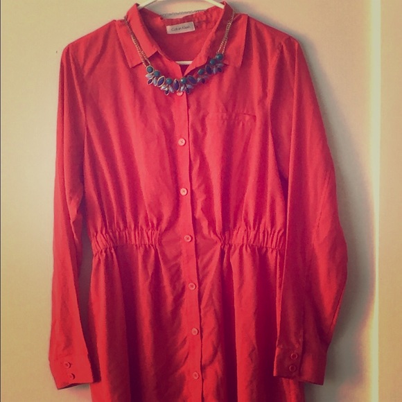 🎈🎈 SALE 🎈🎈Orange Calvin Klein Dress