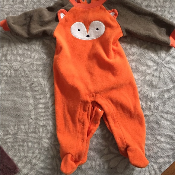 Adorable Fleece Fox Onesie with Footies