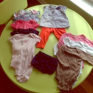 Baby girls clothing lot 11 pieces 3-6 months