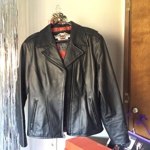 Authentic leather Harley Davidson moto jacket
