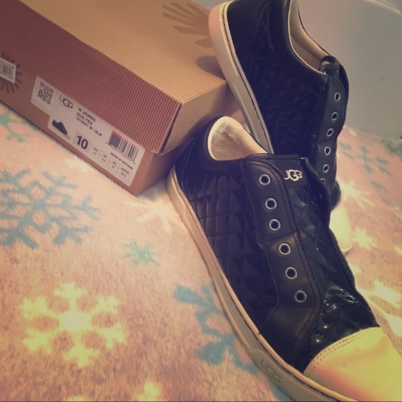 UGG Jemma Quilted Patent Leather Sneakers