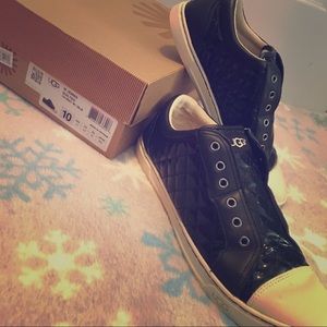 UGG Jemma Quilted Patent Leather Sneakers