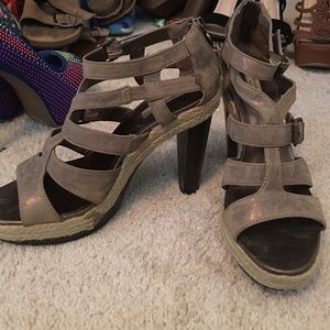 Open toed high heels