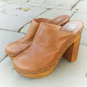 Retro wooden clogs