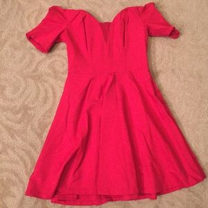 Red Off the Shoulder Dress