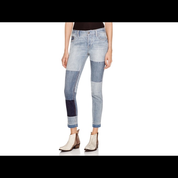 Free People Patched Skinny Jeans