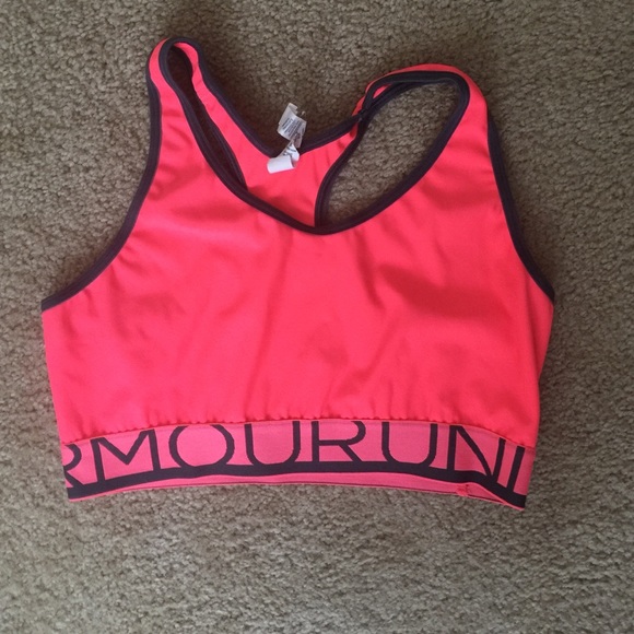 Hot pink Under  Armour sports bra.
