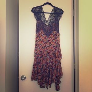 Free People Lace and Ruffle Dress