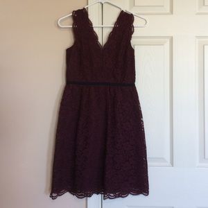 Loft Double V Lace Dress