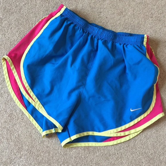 Nike Pants - Blue pink and yellow Nike shorts