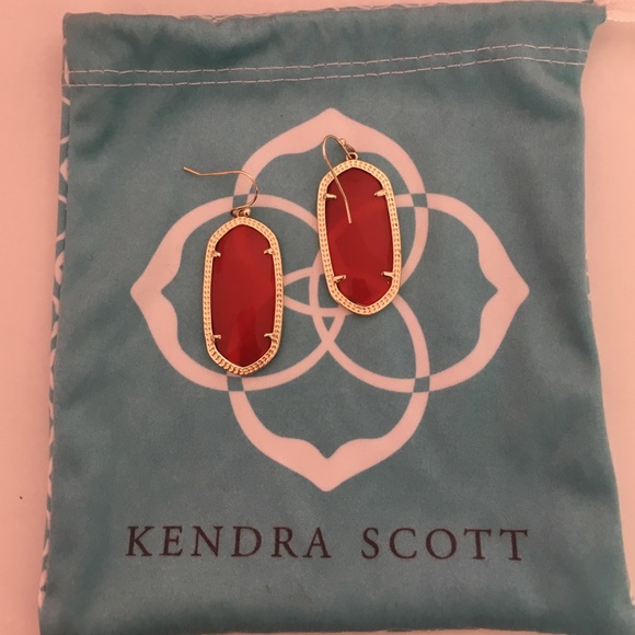 Red Kendra Scott earrings