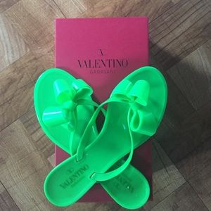 Valentino Bow Jelly Flip Flops