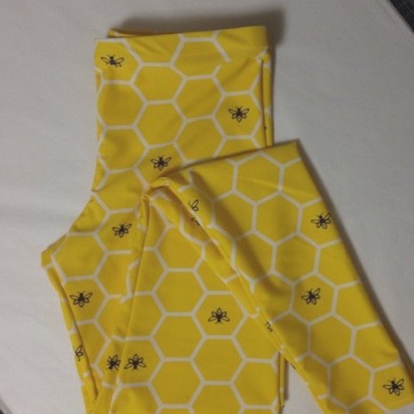 Goldstitches/Blackmilk clothing print Bees legging