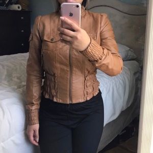 New Look faux leather moto jacket Small
