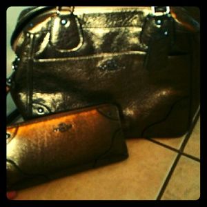Gild coach bag large and wallet
