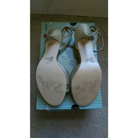 Gold Glitter Dress Social Formal Heels - Picture 2 of 3