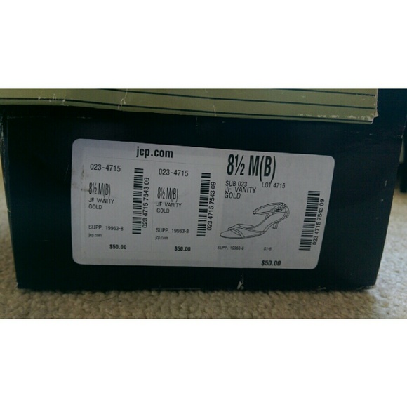 Gold Glitter Dress Social Formal Heels - Picture 3 of 3