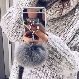 NWT iPhone 7 Plus Mirror Case w/ Poof