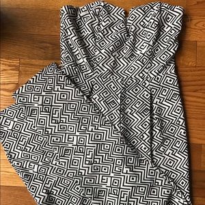 Black and white print jumpsuit