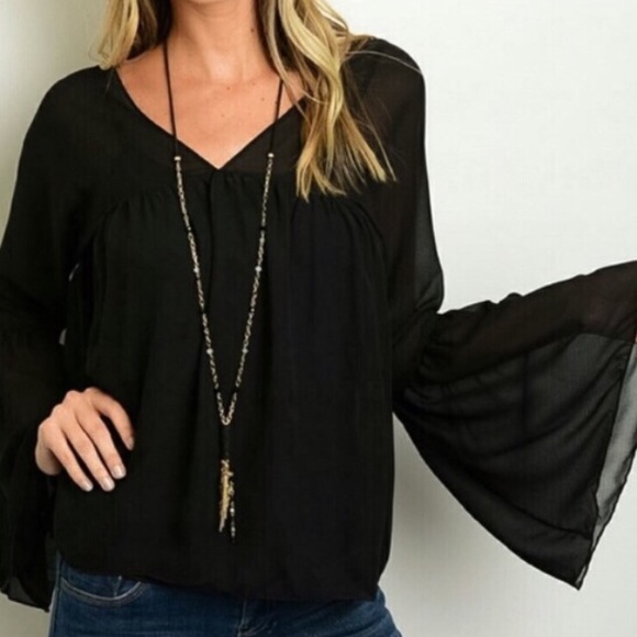 Essential Black Bell Sleeve - Picture 4 of 4