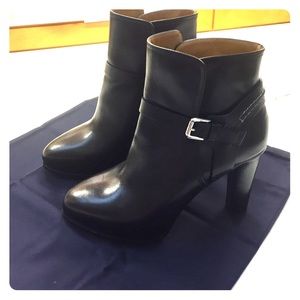 Ralph Lauren Collection Black Leather Bootie