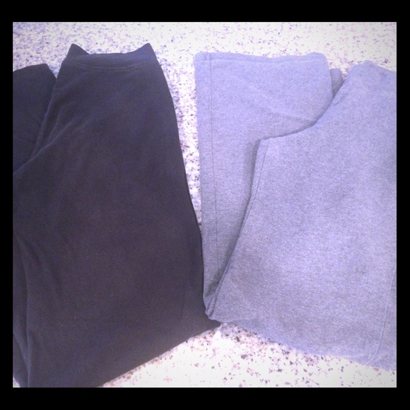 VS grey (1) and black (1) classic yoga pants