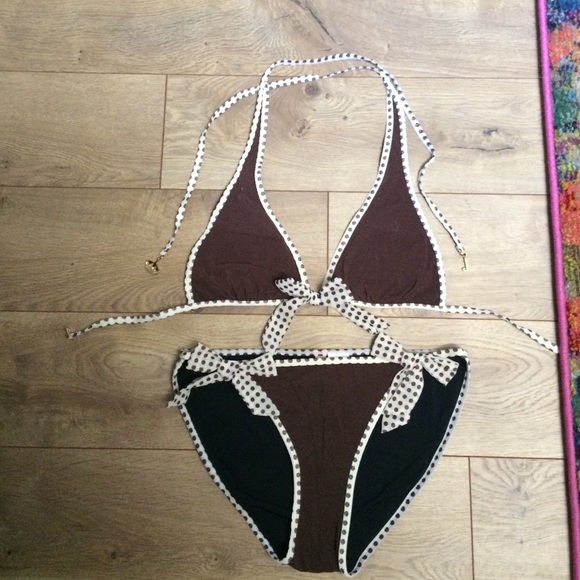 Adorable Juicy Couture polka dot bow bikini