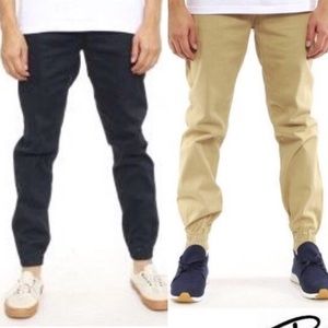 Primitive Carnaby Joggers Dark Navy and Tobacco