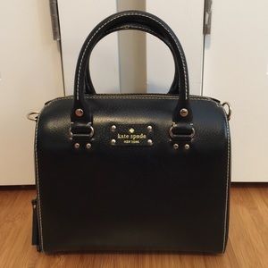 Rare Kate Spade Wellesley black leather satchel.