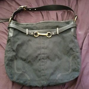 SALE☆☆☆COACH SIGNATURE CANVAS HAMPTON XL BAG