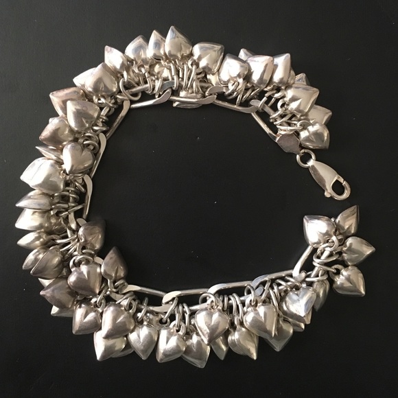 Silver Hearts Charm Bracelet