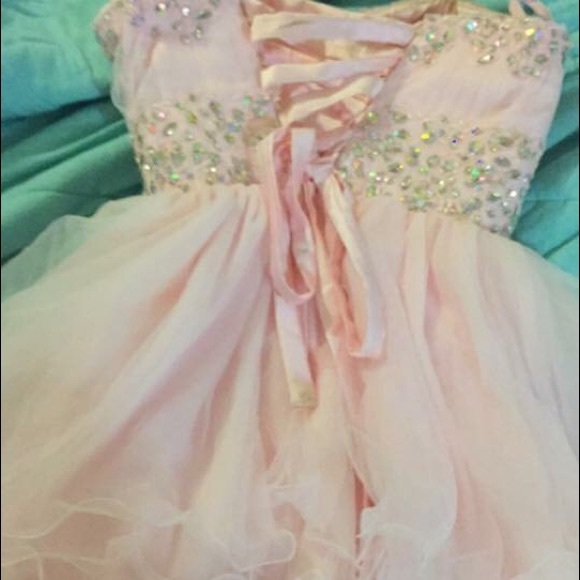 Short pink prom dress