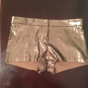Gold sequin shorts