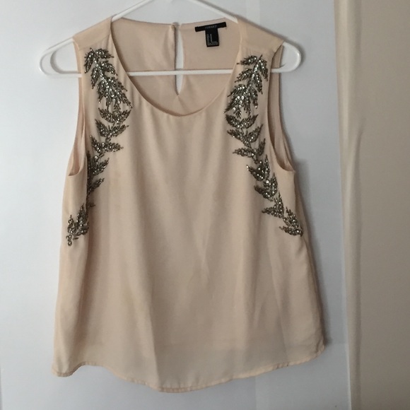Cream embellished blouse
