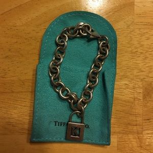 Authentic Tiffany & Co bracelet and "K" charm