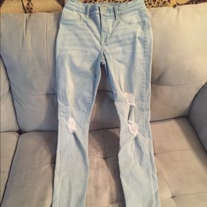 Light wash jeans