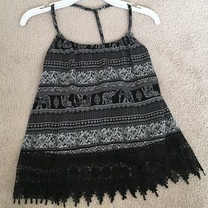 LA Hearts/ Pacsun Black Crop Top (T-Back)