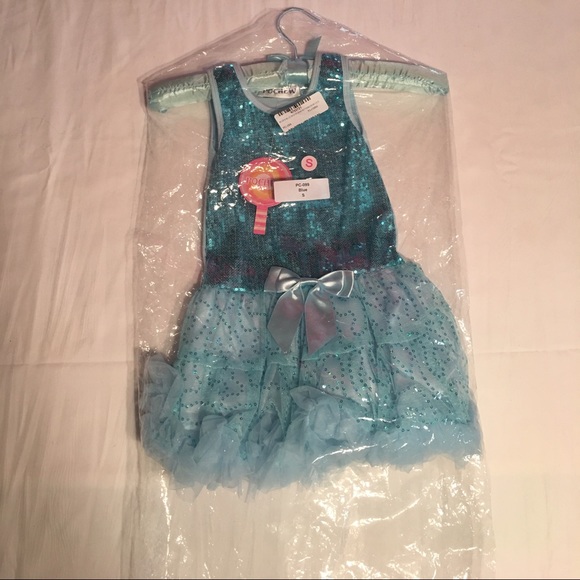🎀POCHEW Girl Sequin Semi Pettidress Blue Sz (S)🎀 - Picture 4 of 4