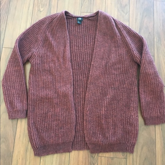 H&M rust sweater cardigan
